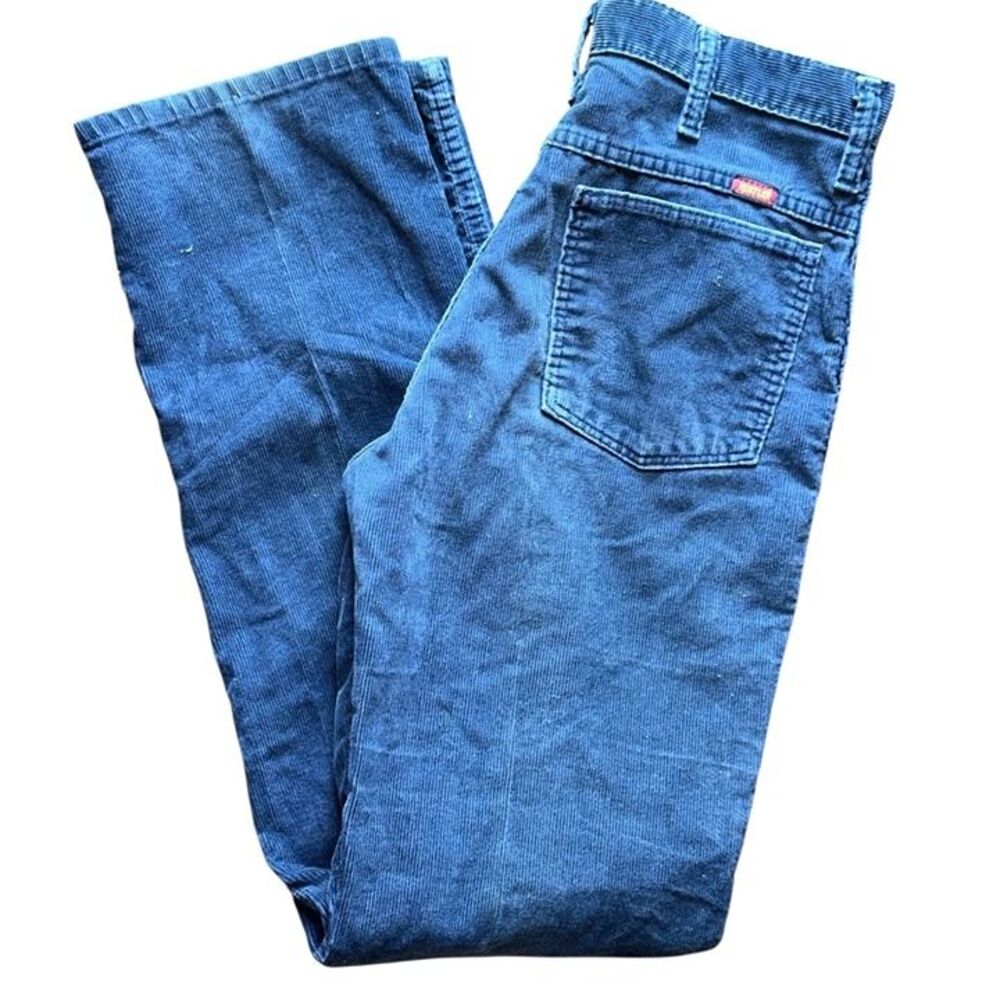 Vintage 1980s Blue Rustler 89661NV Corduroy Straight Leg Pants Size 31x34(30x34)